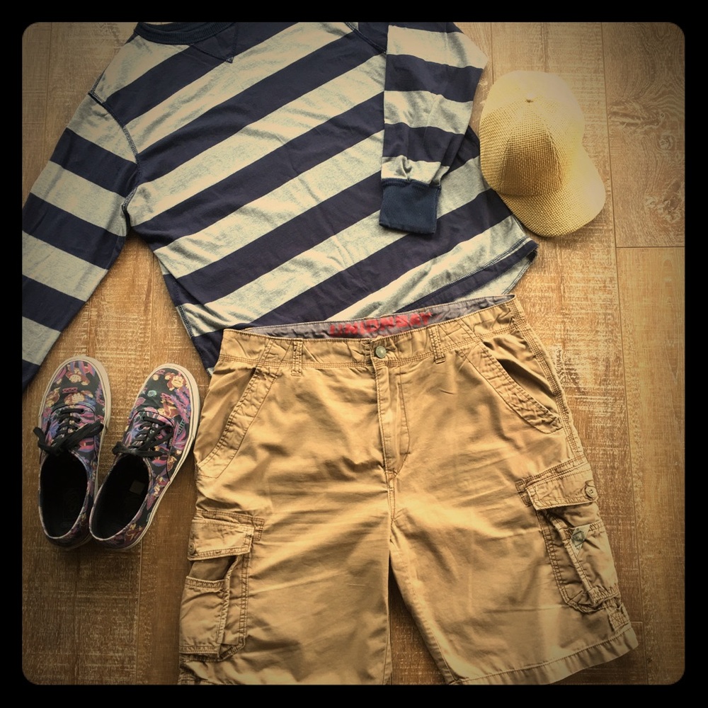 Tan cargo shorts